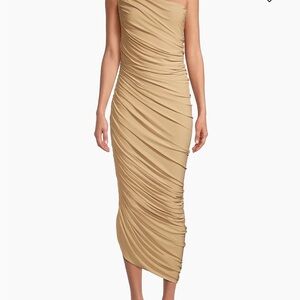 Norma Kamali Diana Ruched One-Shoulder Gown